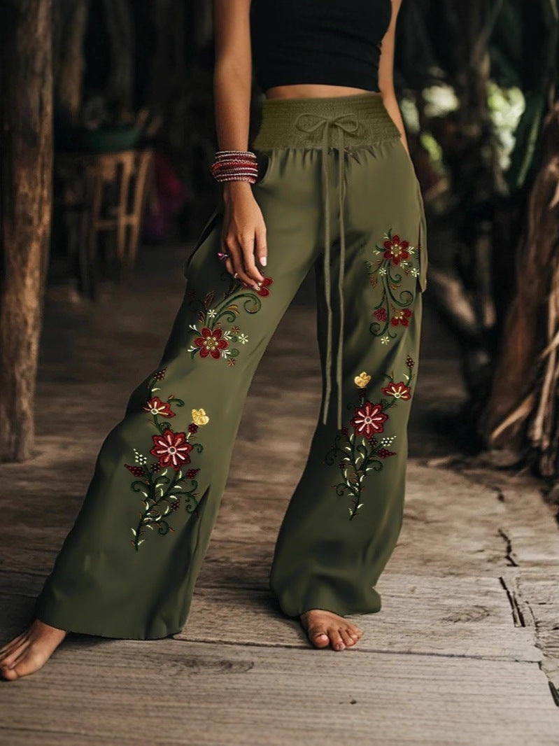 Pantalón Casual con Estampado Floral