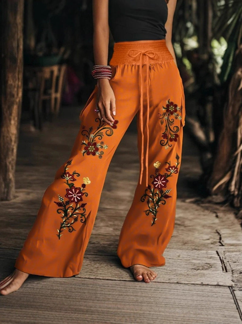 Pantalón Casual con Estampado Floral
