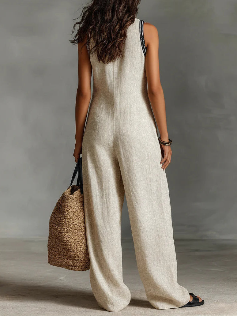 Fiamma - Mono sin mangas con cuello alto minimalista y cremallera