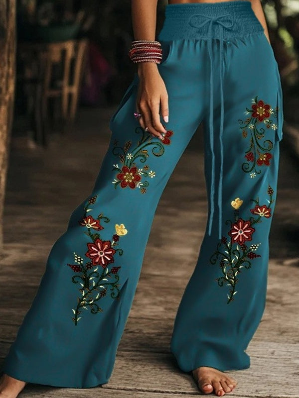Pantalón Casual con Estampado Floral