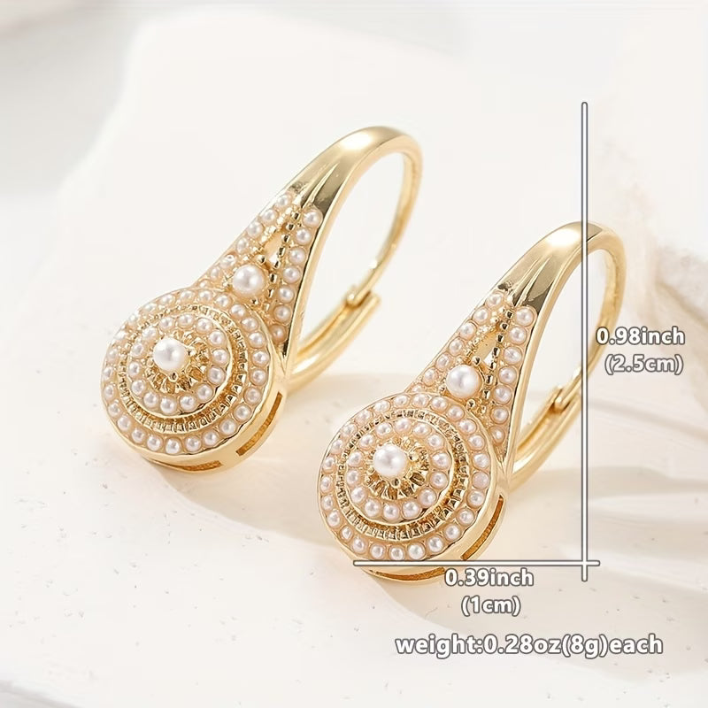 Aretes Dorados con Flor de Turquesa
