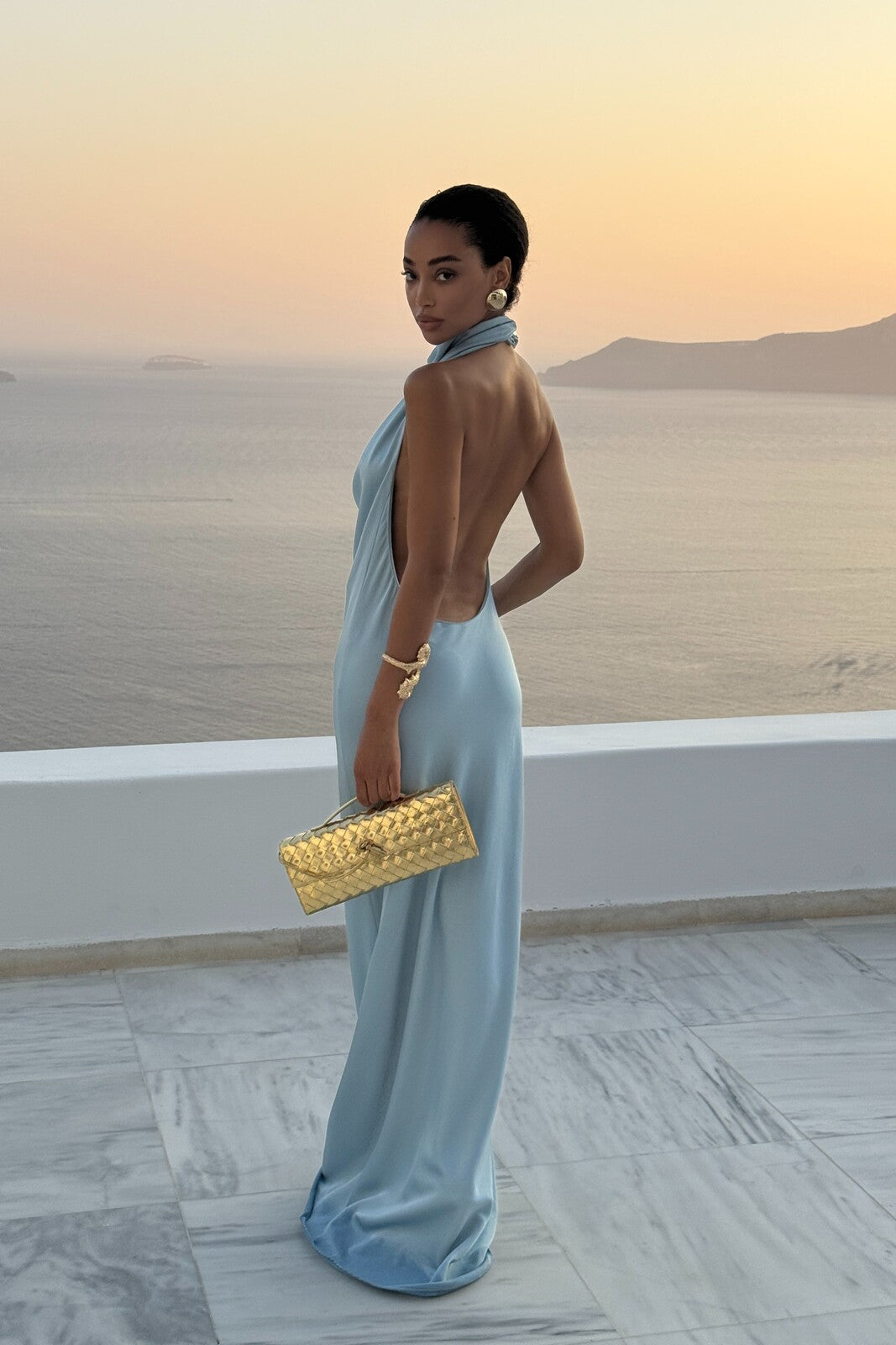 VESTIDO LARGO AZUL