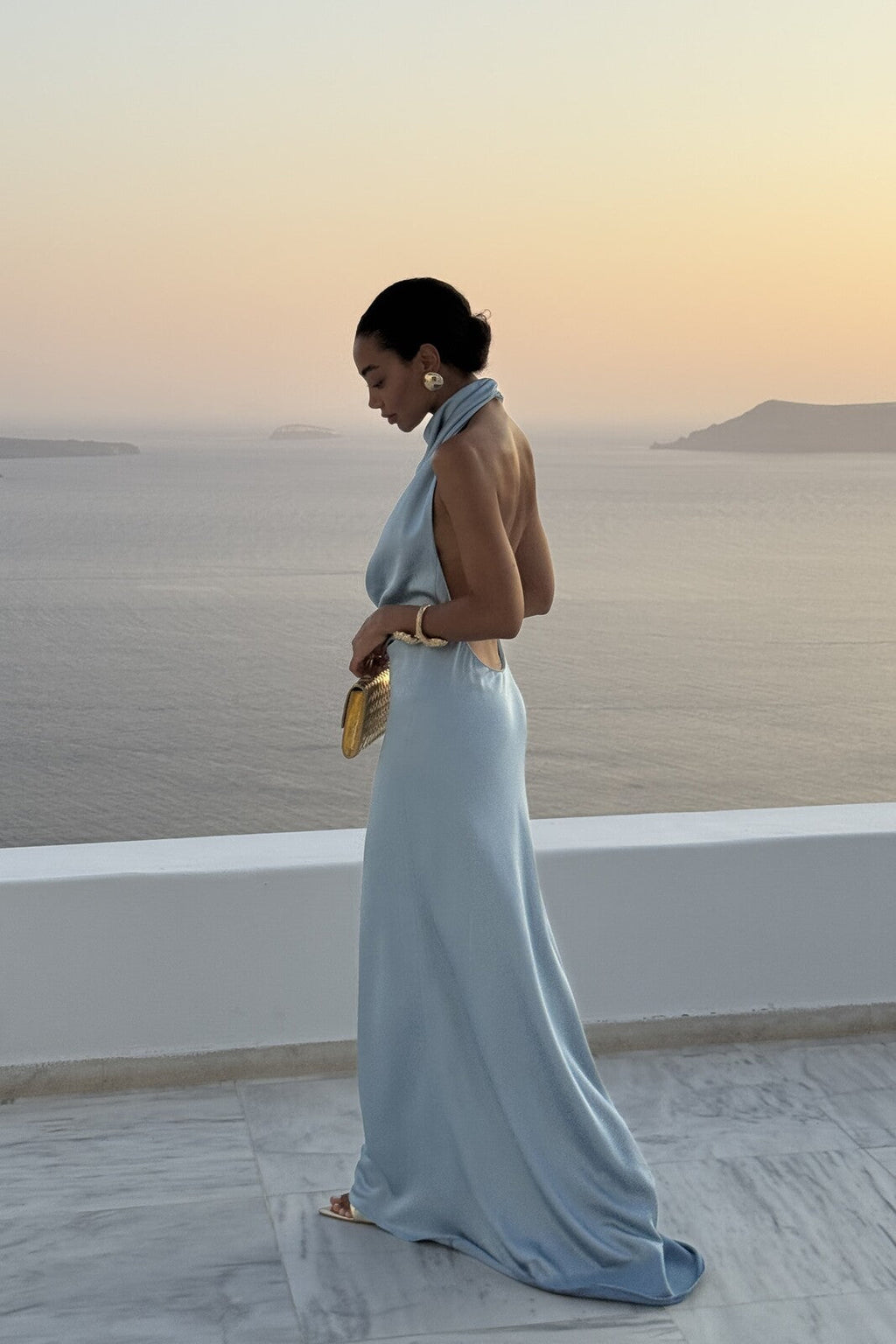 VESTIDO LARGO AZUL