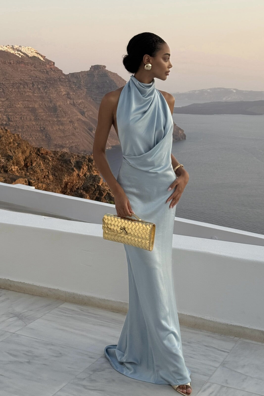 VESTIDO LARGO AZUL