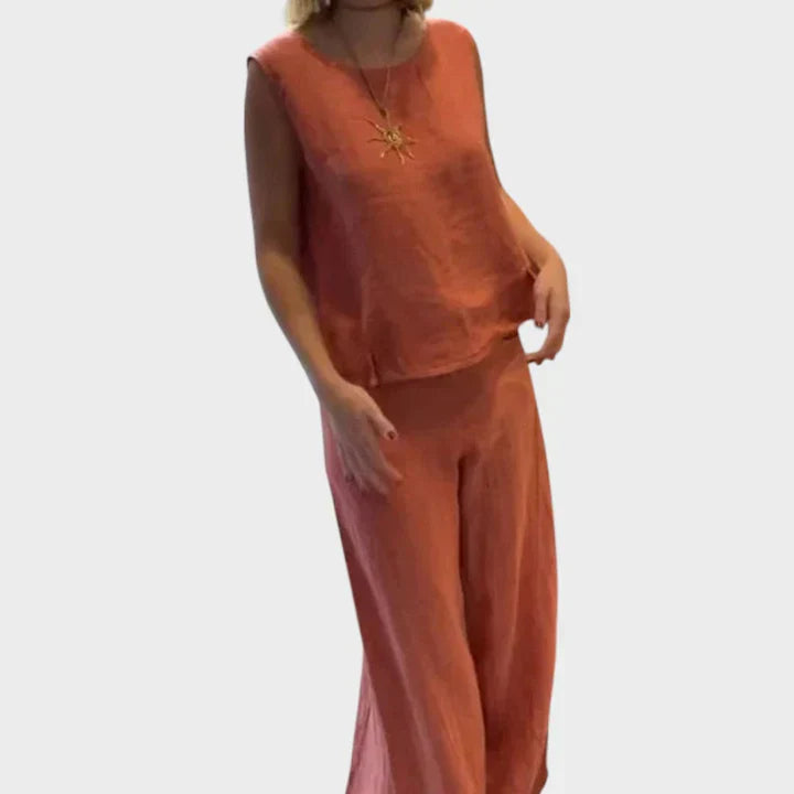 Paloma | Conjunto Boho de Top Sin Mangas y Pantalón Corto