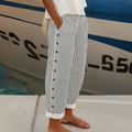 REA | PANTALONES CASUALES CÓMODOS A RAYAS