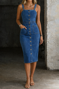 Indira | Vestido con Botonadura Frontal