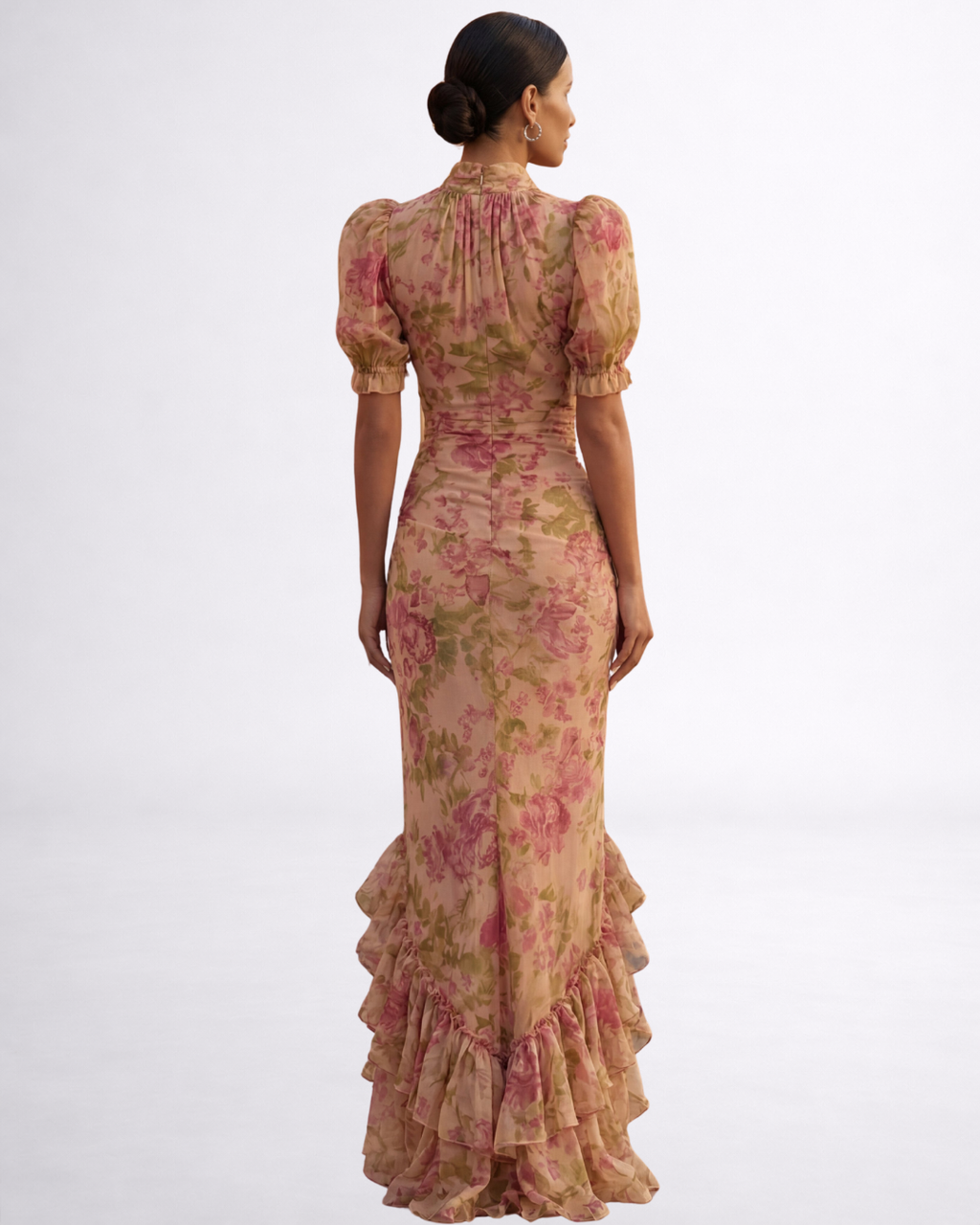Rosario | Vestido Largo Floral de Chiffon