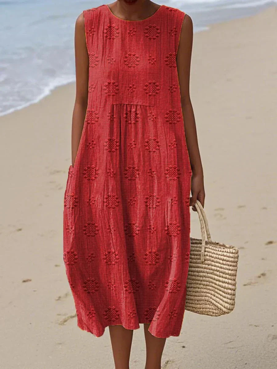 Beatrice - Elegante Vestido sin Mangas con Bolsillos