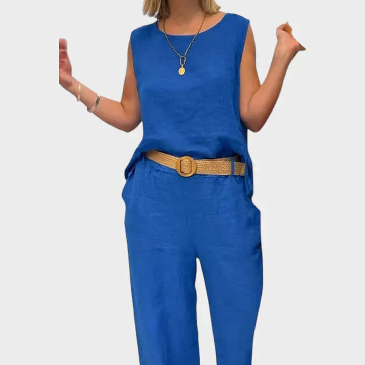 Paloma | Conjunto Boho de Top Sin Mangas y Pantalón Corto