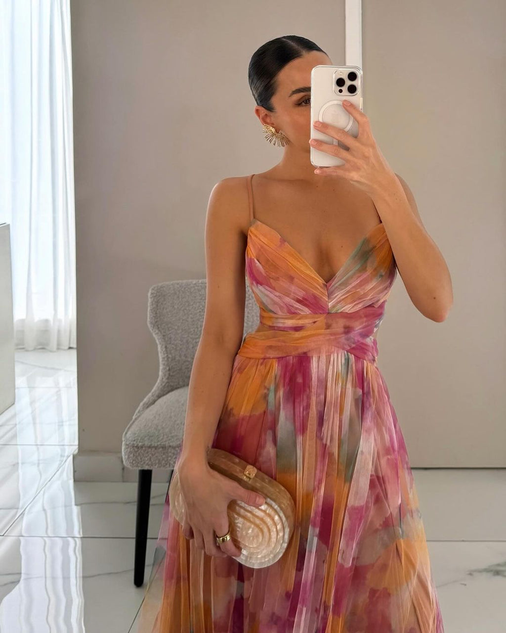 Giselle | Vestido Maxi Encantador con Estampado Floral