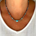 Collar y Aretes Modernos de Turquesa