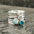 Anillo Boho Vintage con Gema de Turquesa