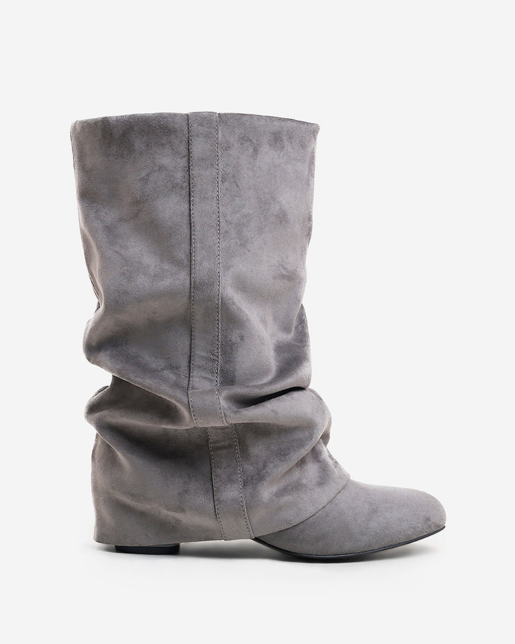Emilia | Botas Slouchy de Ante - Gris