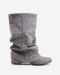 Emilia | Botas Slouchy de Ante - Gris