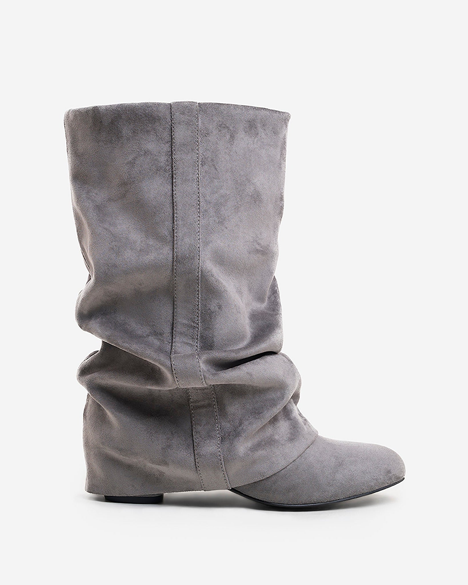 Emilia | Botas Slouchy de Ante - Gris