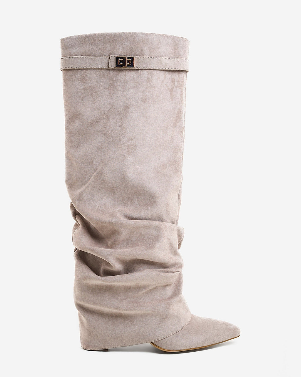 Lavista | Botas Slouchy de Ante hasta la Rodilla - Taupe