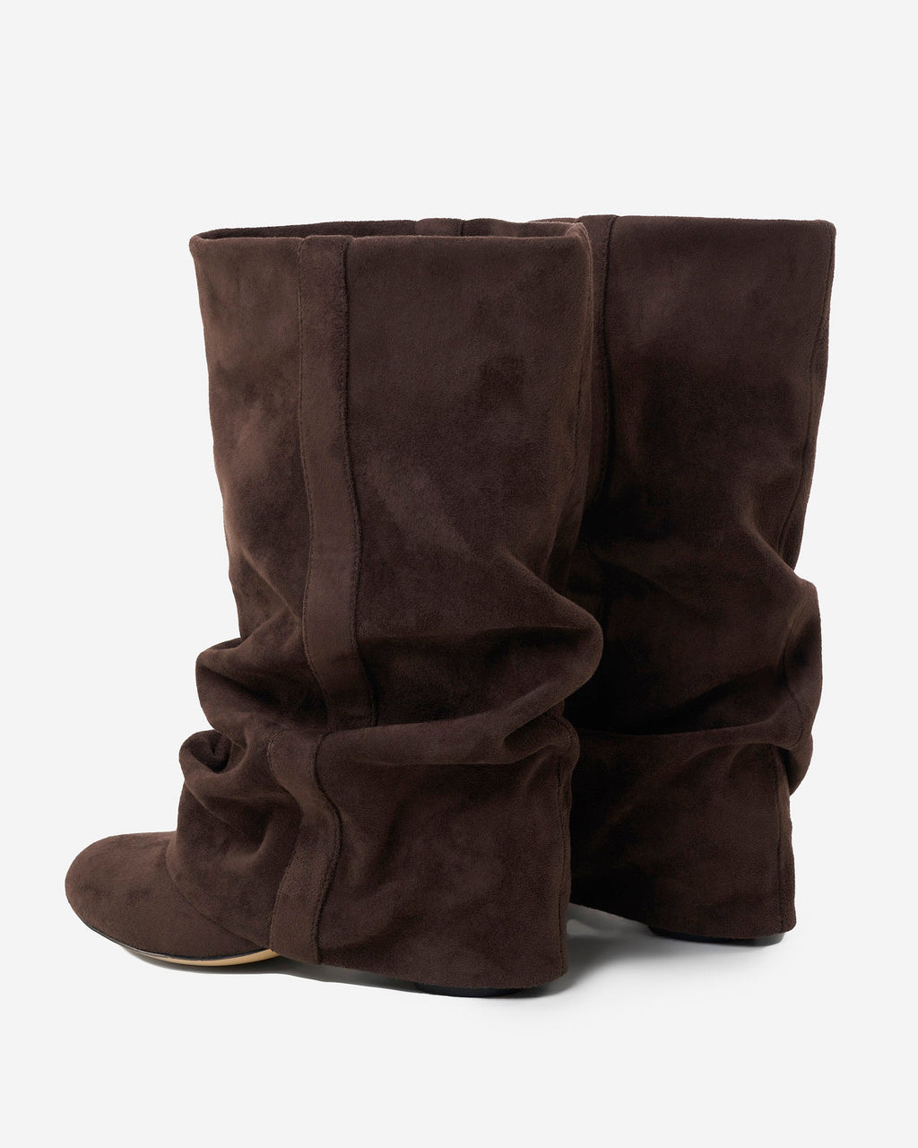 Emilia | Botas Slouchy de Ante - Chocolate Oscuro