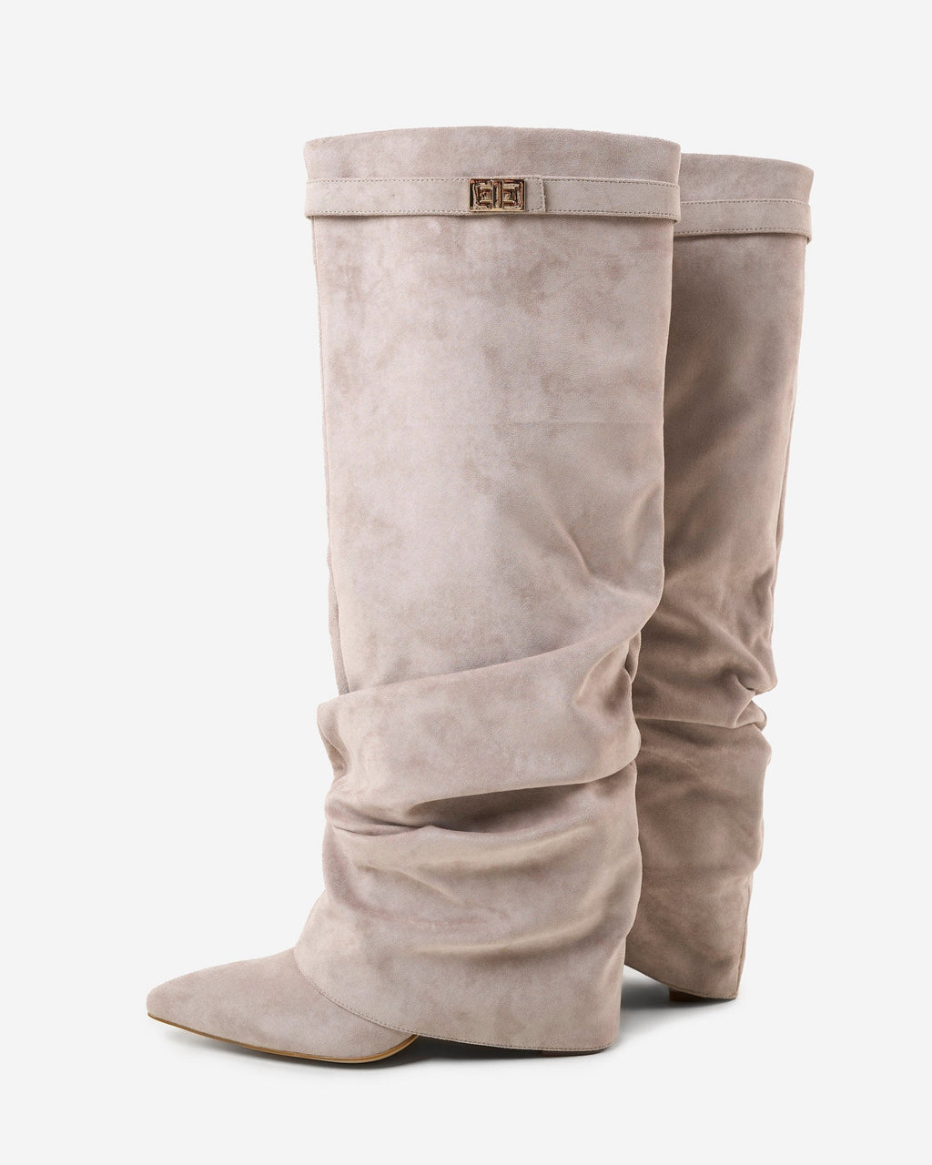 Lavista | Botas Slouchy de Ante hasta la Rodilla - Taupe