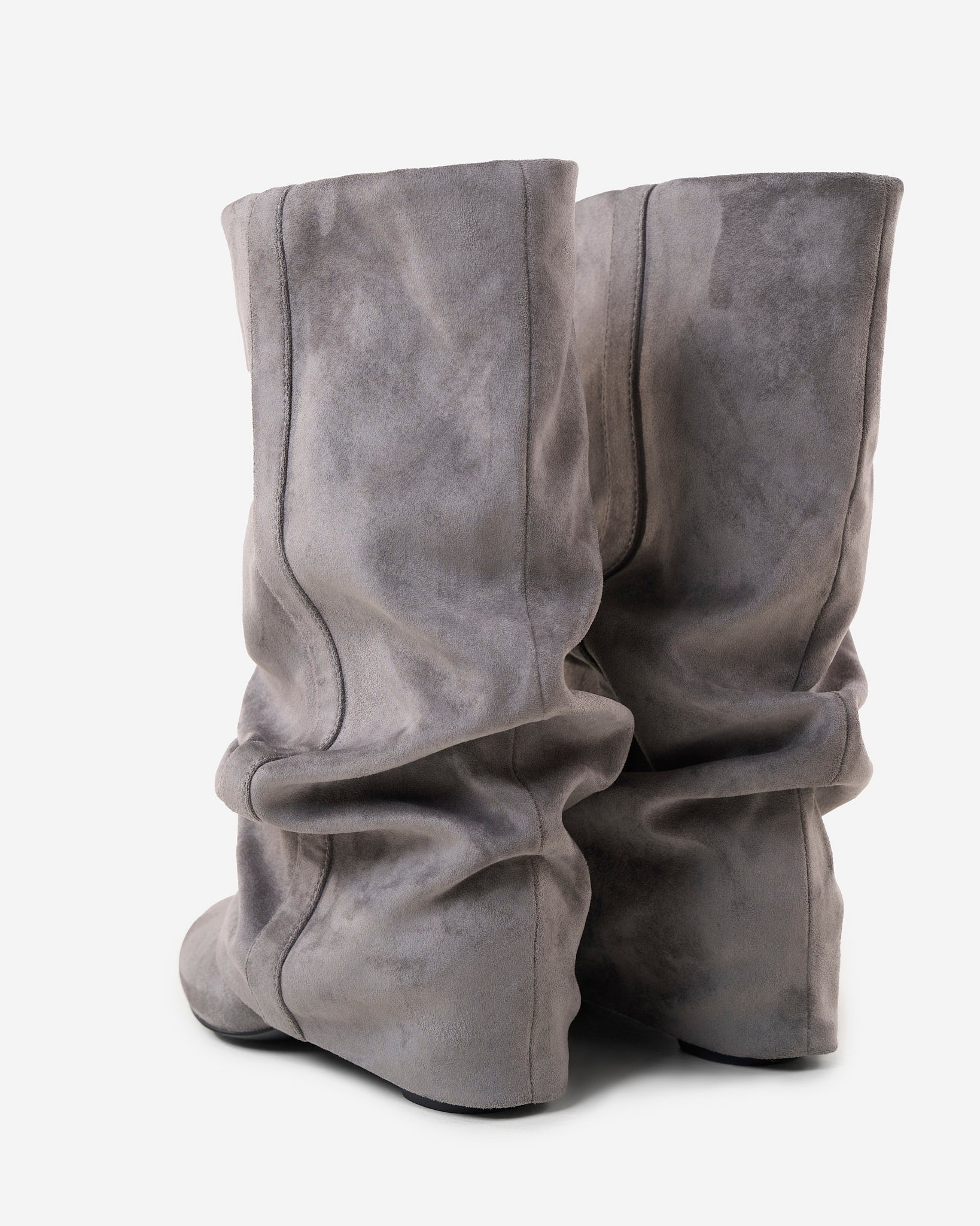 Emilia | Botas Slouchy de Ante - Gris