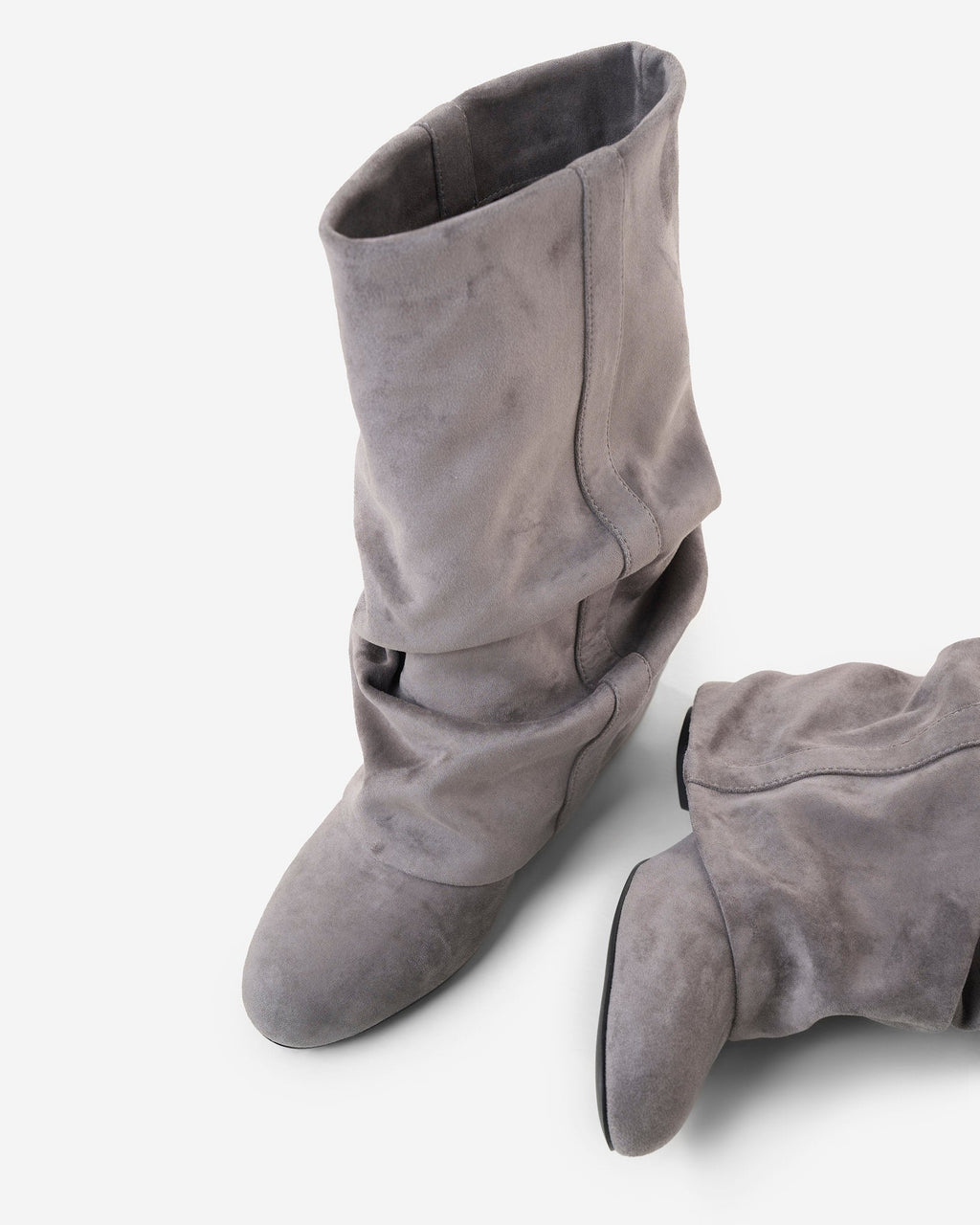 Emilia | Botas Slouchy de Ante - Gris