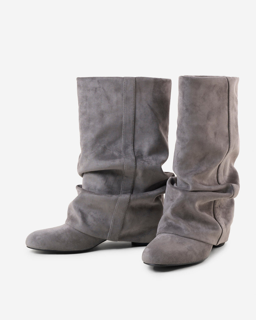 Emilia | Botas Slouchy de Ante - Gris