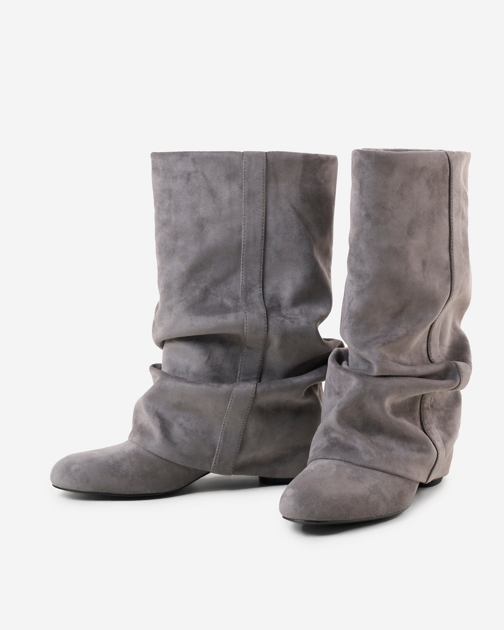 Emilia | Botas Slouchy de Ante - Gris