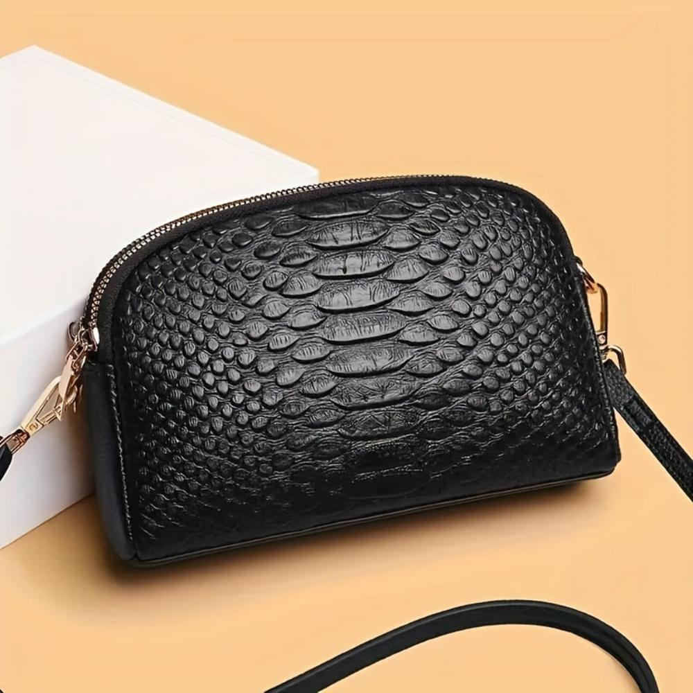 Isabella™ | Mini Bolso de Cuero Vegano con Textura Cocodrilo