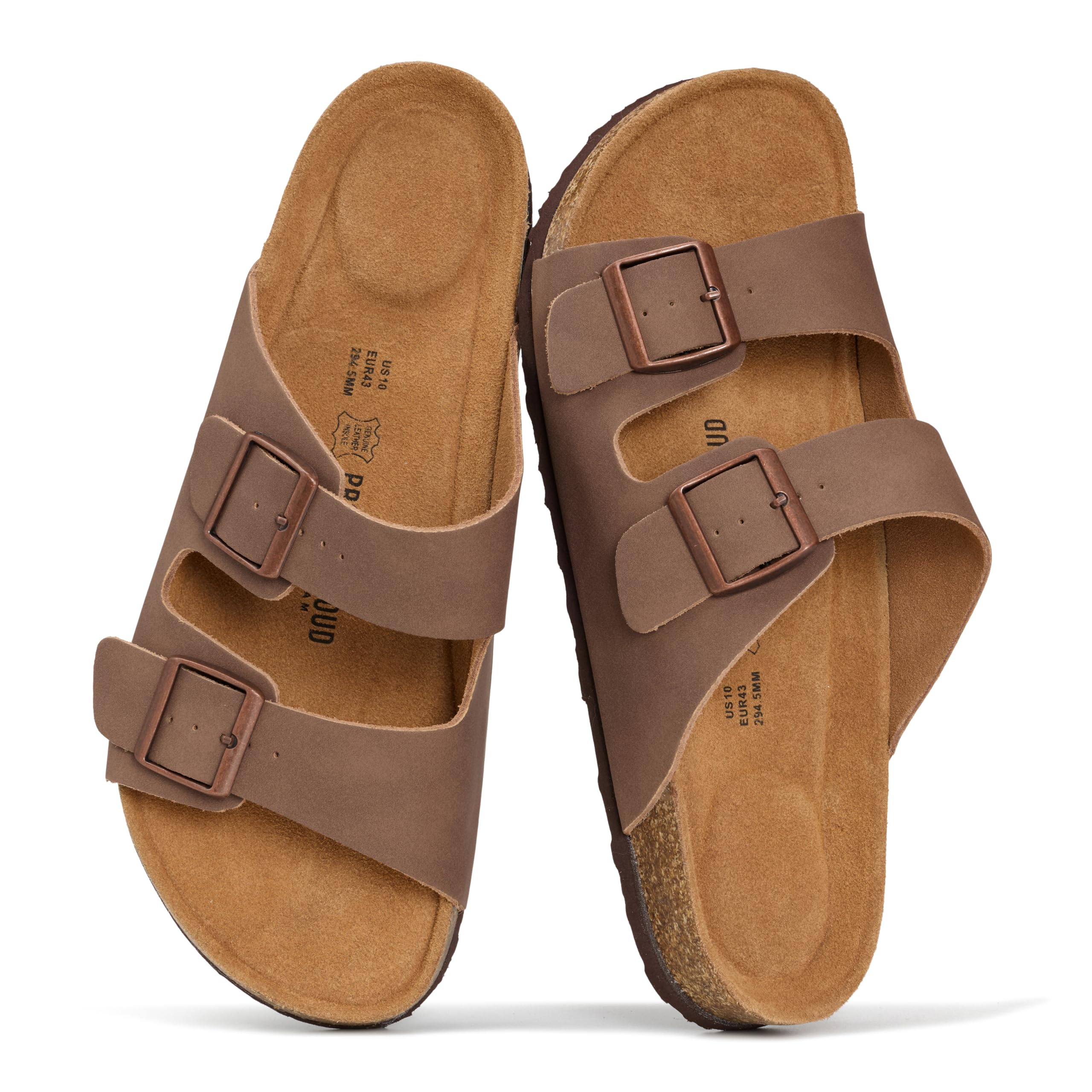 Heritage | Sandalias de Cuero Genuino 100% para Hombre | Memory Foam | Ligeras | Antideslizantes