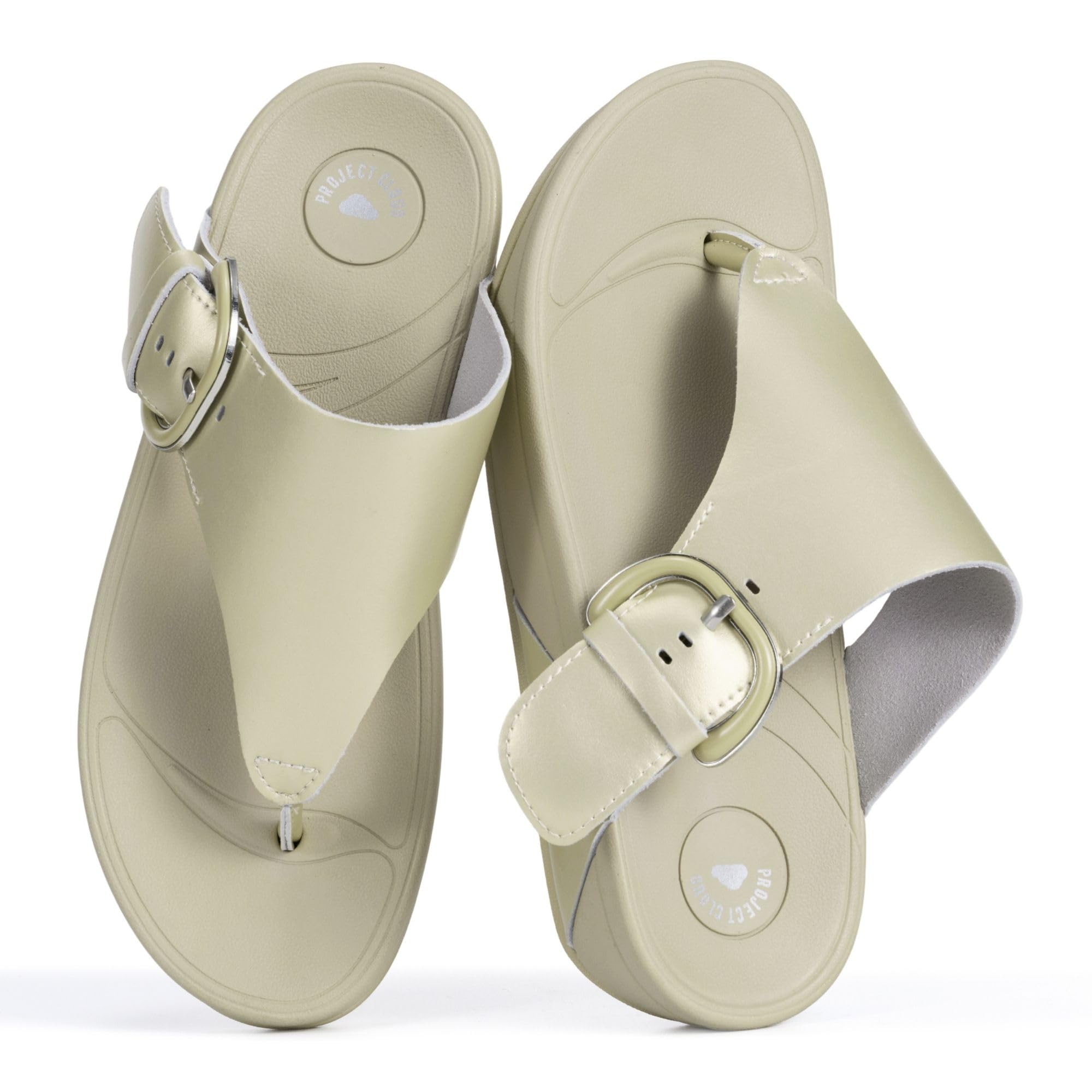 Arlee Buckle | Sandalias con Tira de Cuero | Hebilla Ajustable | Plantilla Suave | Ligeras | Antideslizantes