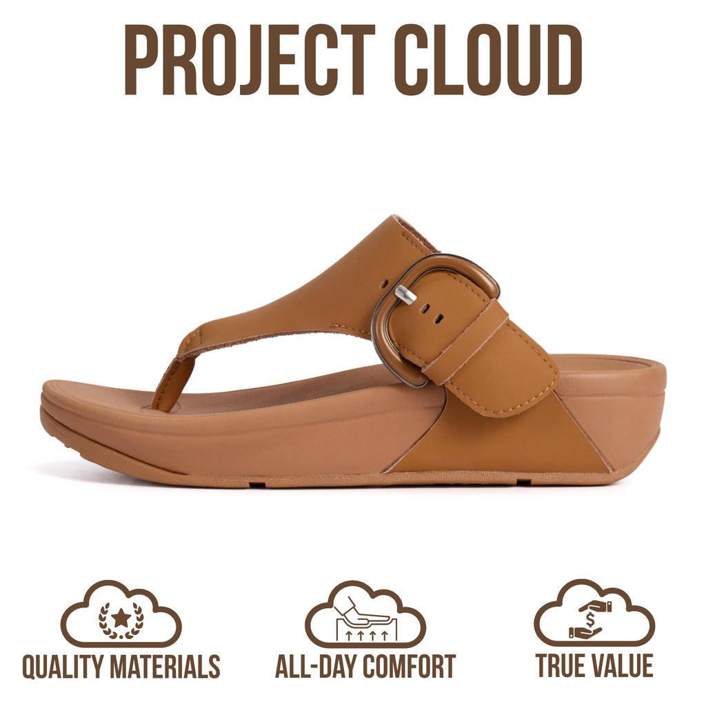 Arlee Buckle | Sandalias con Tira de Cuero | Hebilla Ajustable | Plantilla Suave | Ligeras | Antideslizantes