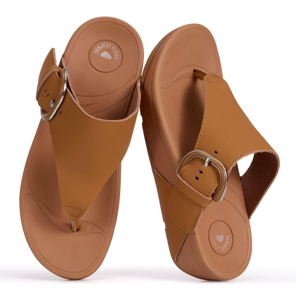 Arlee Buckle | Sandalias con Tira de Cuero | Hebilla Ajustable | Plantilla Suave | Ligeras | Antideslizantes