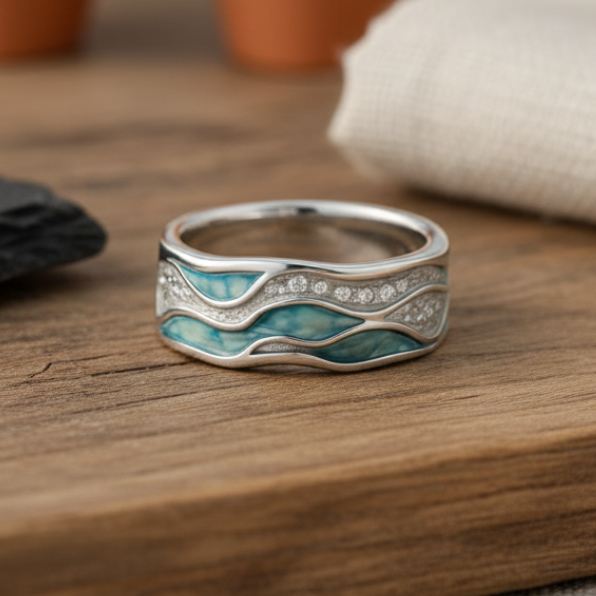 Anillo de Turquesa Ola del Océano