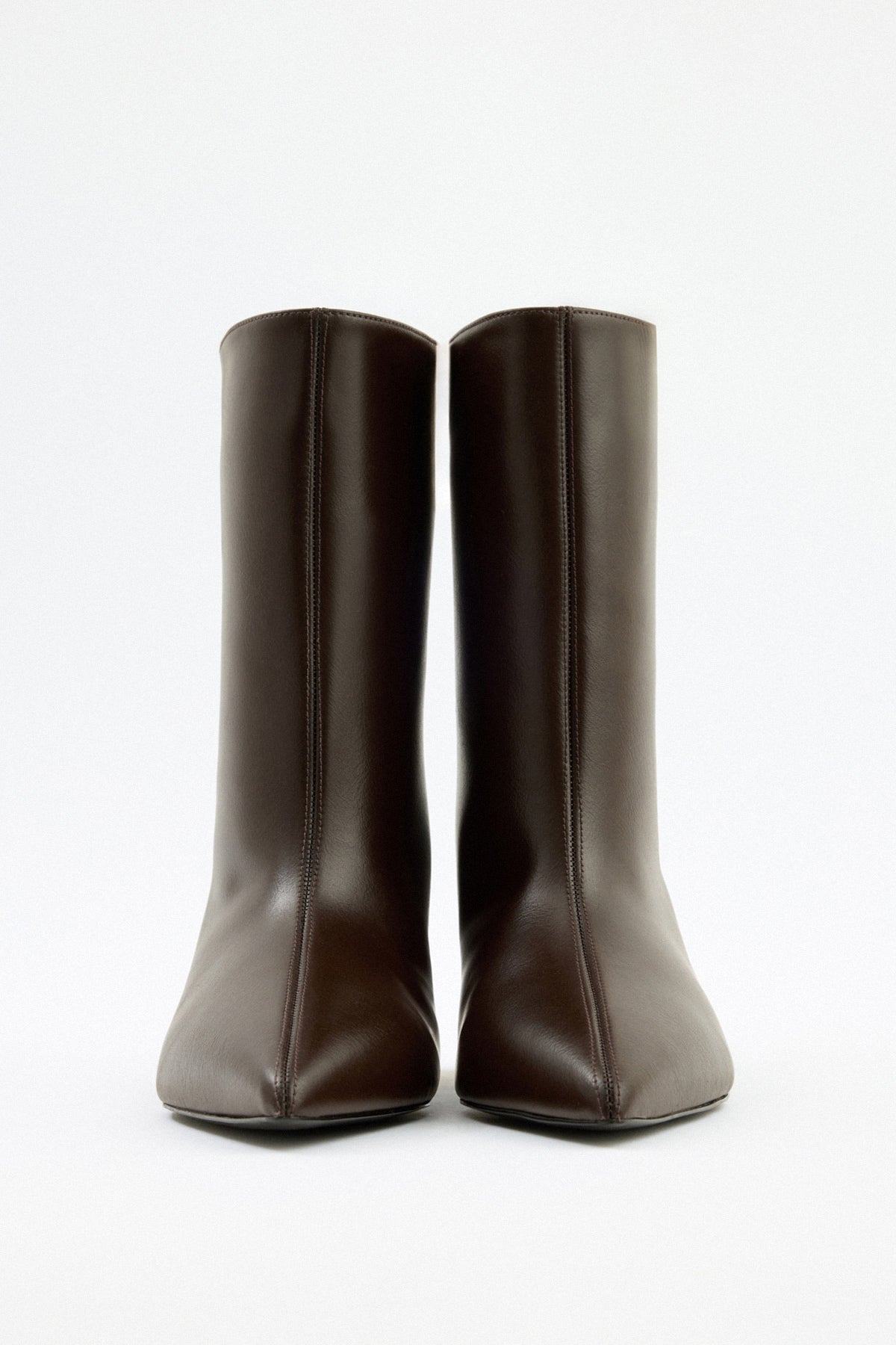 Aria | Botines de Cuero - Café Oscuro