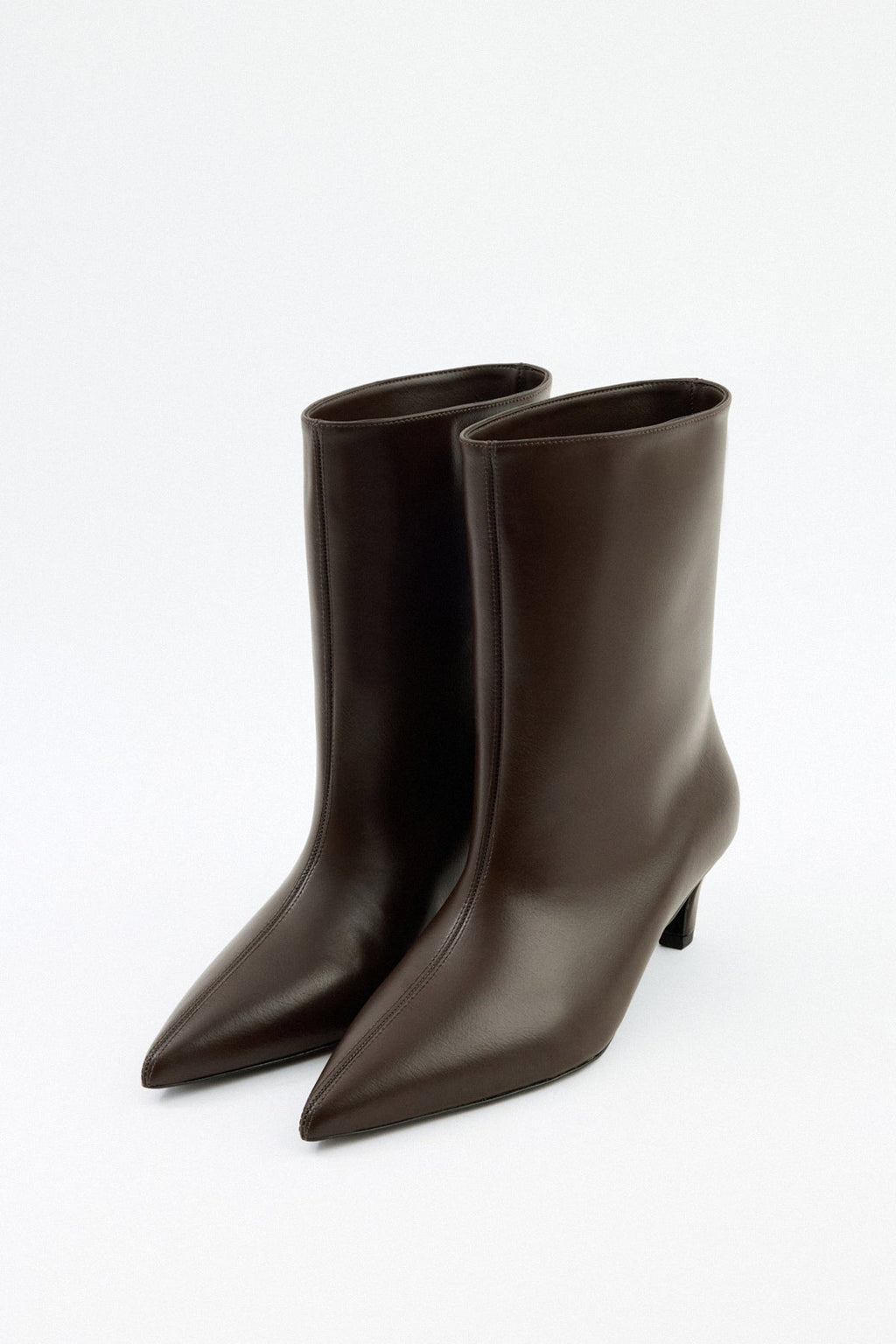 Aria | Botines de Cuero - Café Oscuro