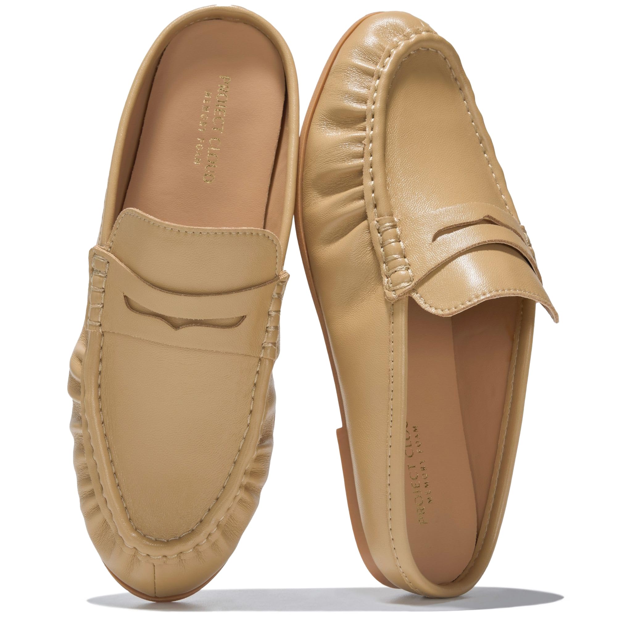 Becker | Mocasines Penny de Cuero Genuino 100% | Memory Foam | Ligeros | Antideslizantes