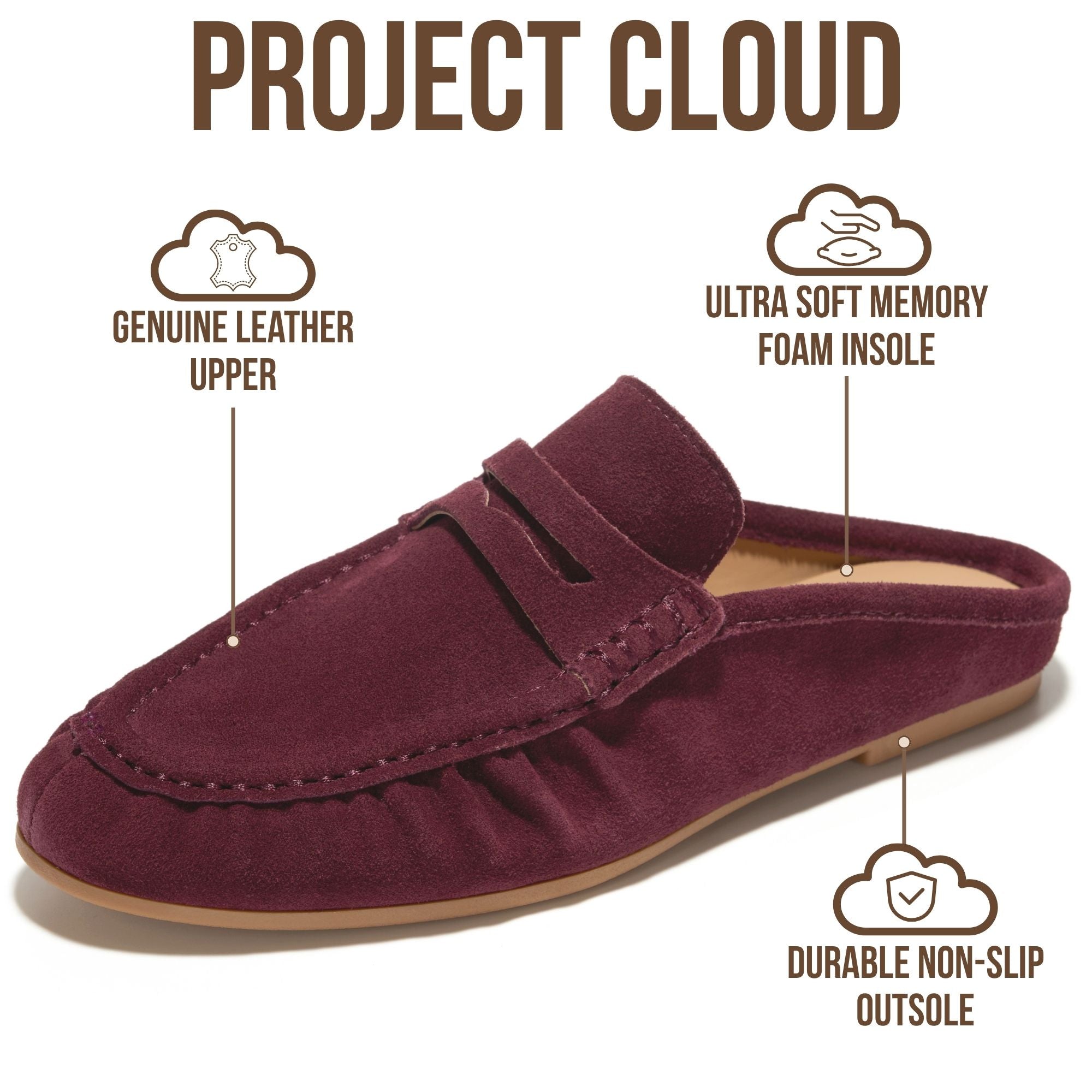Becker | Mocasines Penny de Cuero Genuino 100% | Memory Foam | Ligeros | Antideslizantes