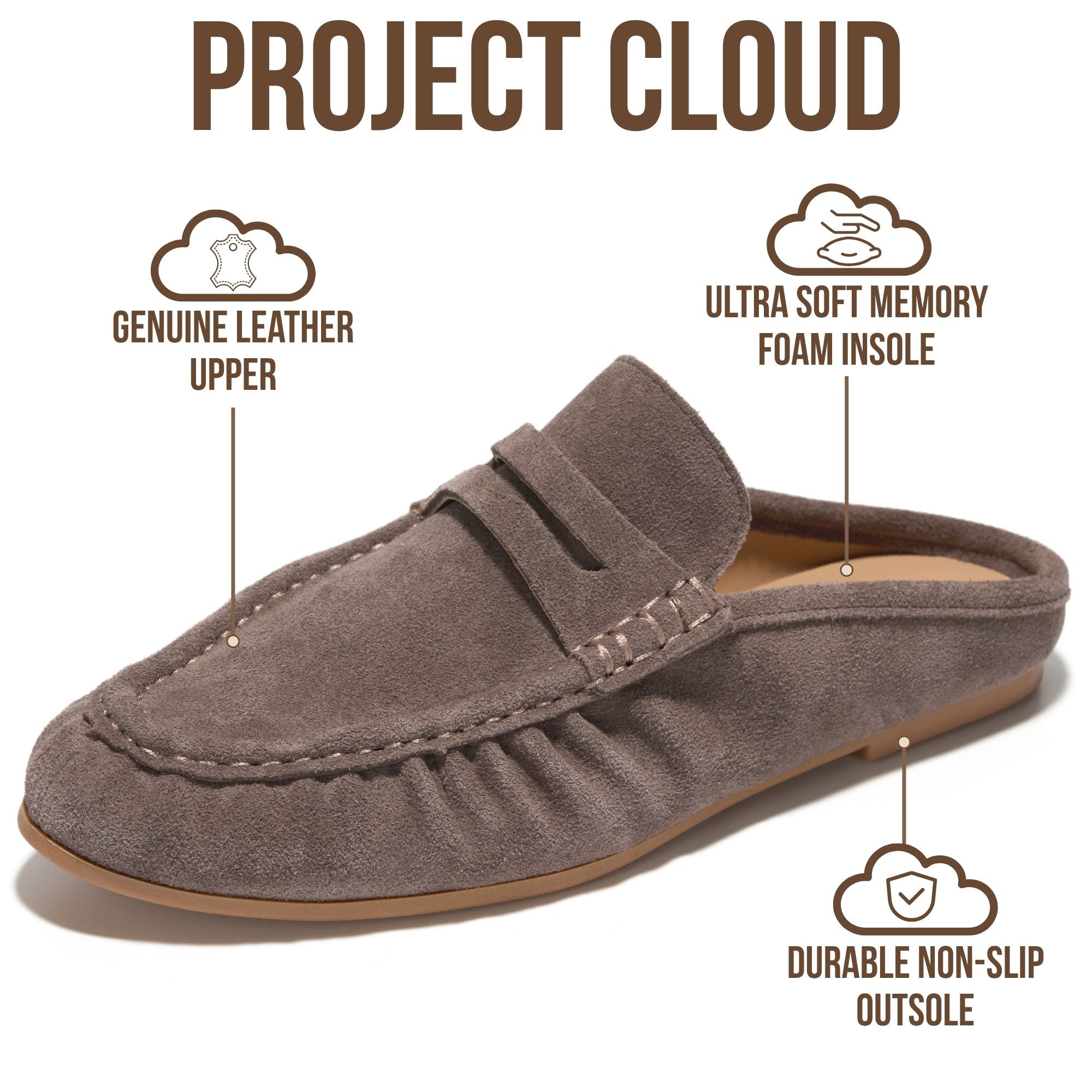 Becker | Mocasines Penny de Cuero Genuino 100% | Memory Foam | Ligeros | Antideslizantes