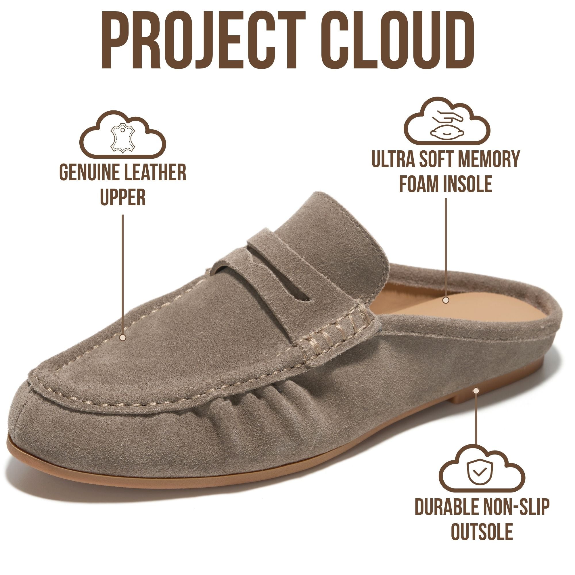 Becker | Mocasines Penny de Cuero Genuino 100% | Memory Foam | Ligeros | Antideslizantes