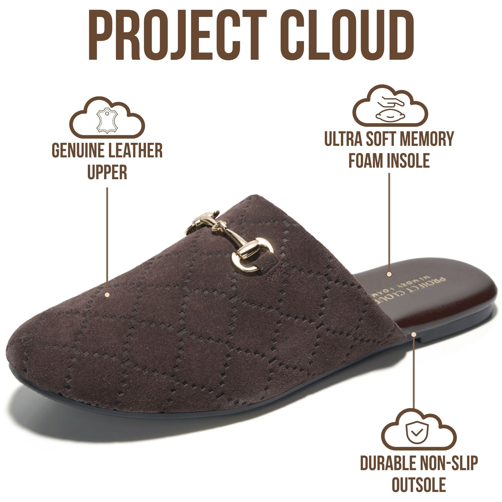 Cassidy | Mules con Bocado | Memory Foam | Ligeras | Antideslizantes