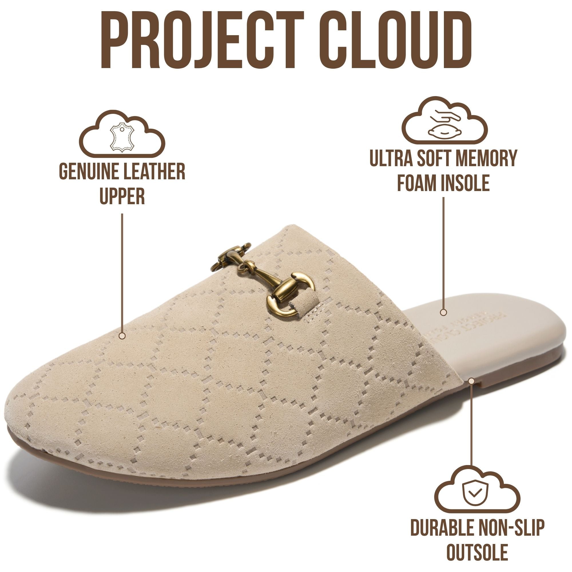 Cassidy | Mules con Bocado | Memory Foam | Ligeras | Antideslizantes