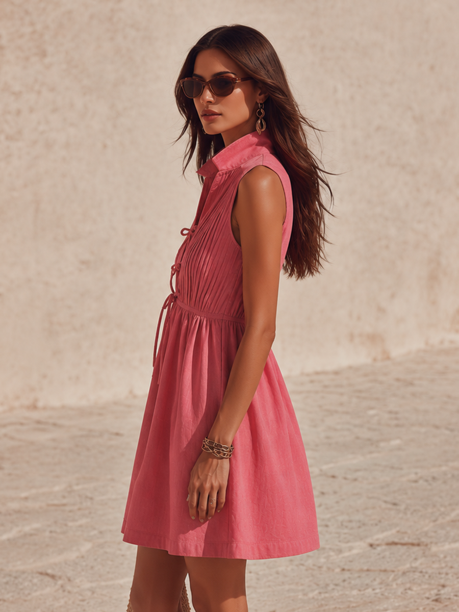 Mini Vestido Bohemio Chic sin Mangas