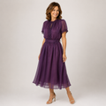 Flavia | Vestido Maxi de Chiffon con Escote Gota y Encaje