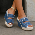Atelier | Sandalias de Cuña con Borde Deshilachado