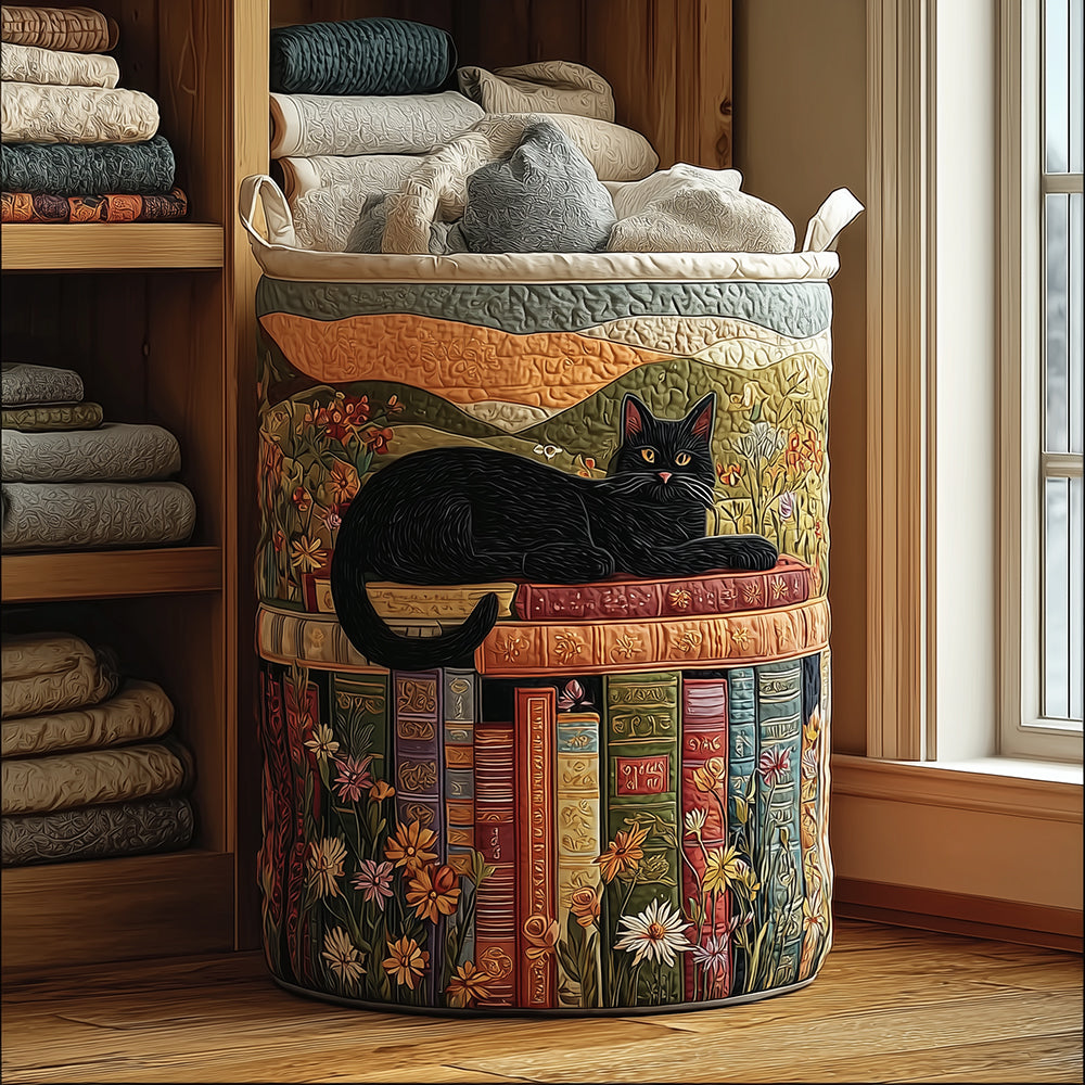 Gato Acogedor | Cesto Artesanal de Ropa