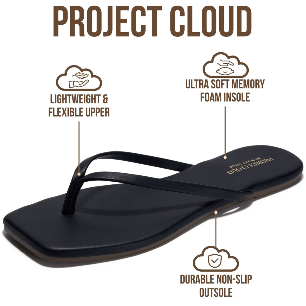 Dedication | Flip Flops con Punta Cuadrada | Memory Foam | Antideslizantes