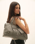 Bolso It Girl Grande - Gris Oscuro