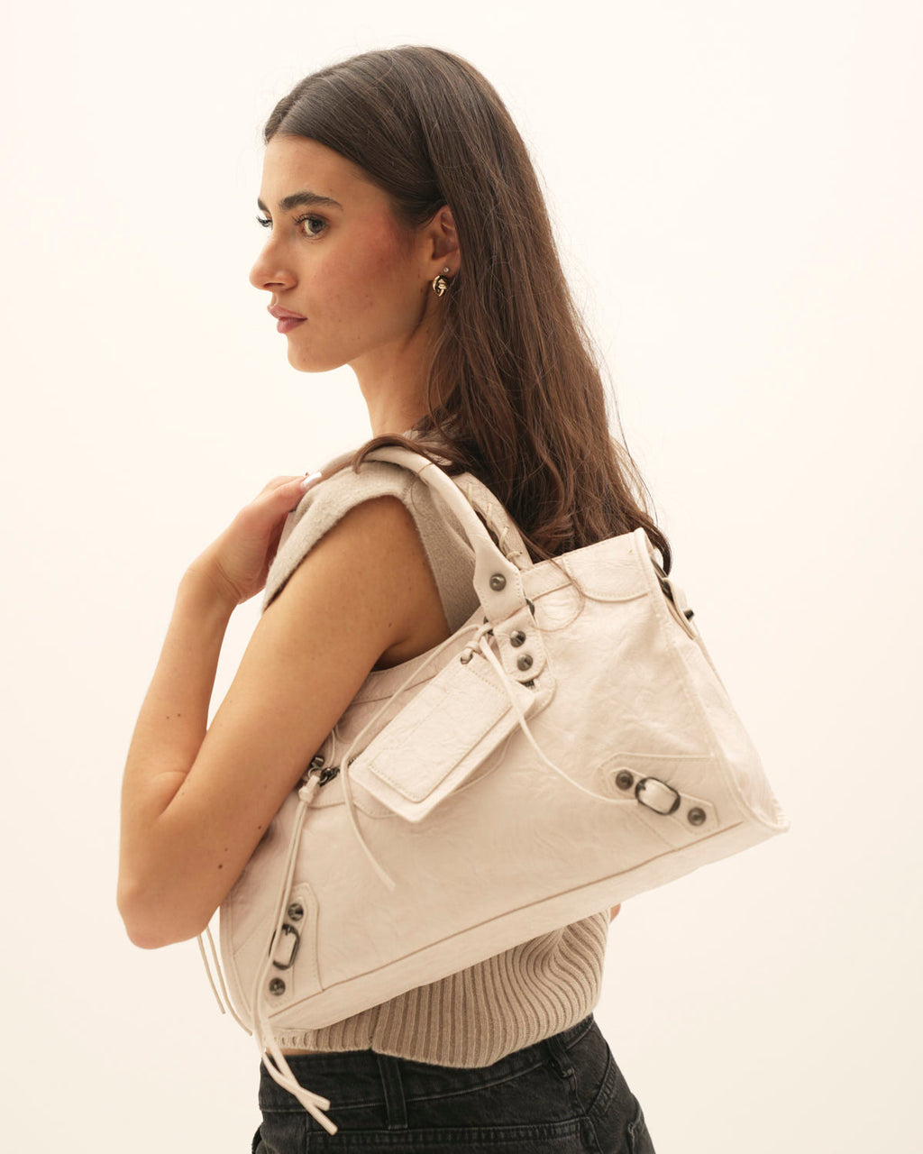 Bolso It Girl Mediano - Beige Claro