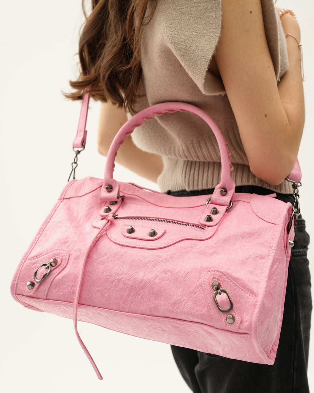 Bolso It Girl Mediano - Rosa Claro