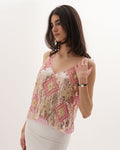 Top Venecia con Pedrería - Rosa